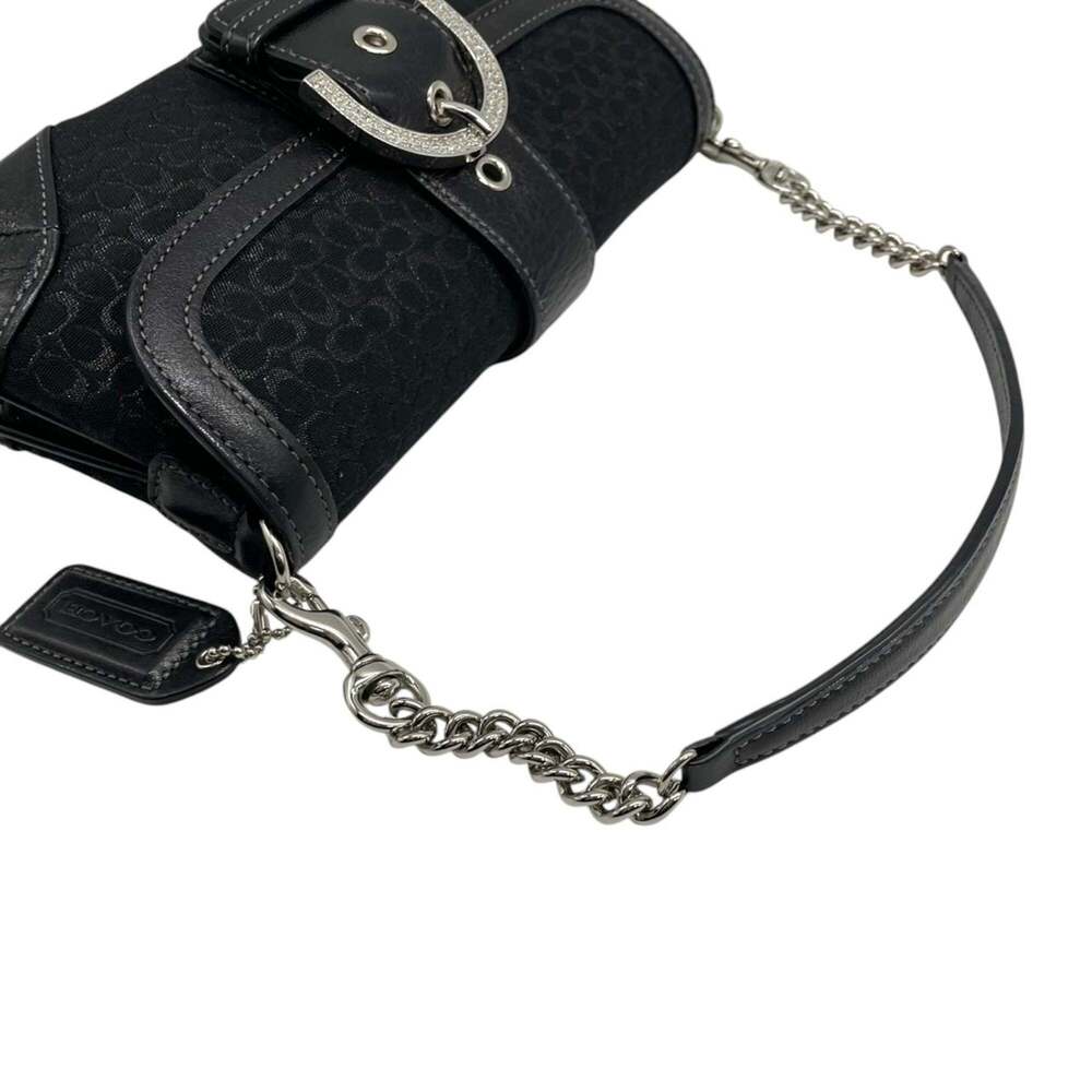 Coach Soho Mini Signature Handbag with Accessory Pouch in Canvas and Leather,... - Picture 5 of 16